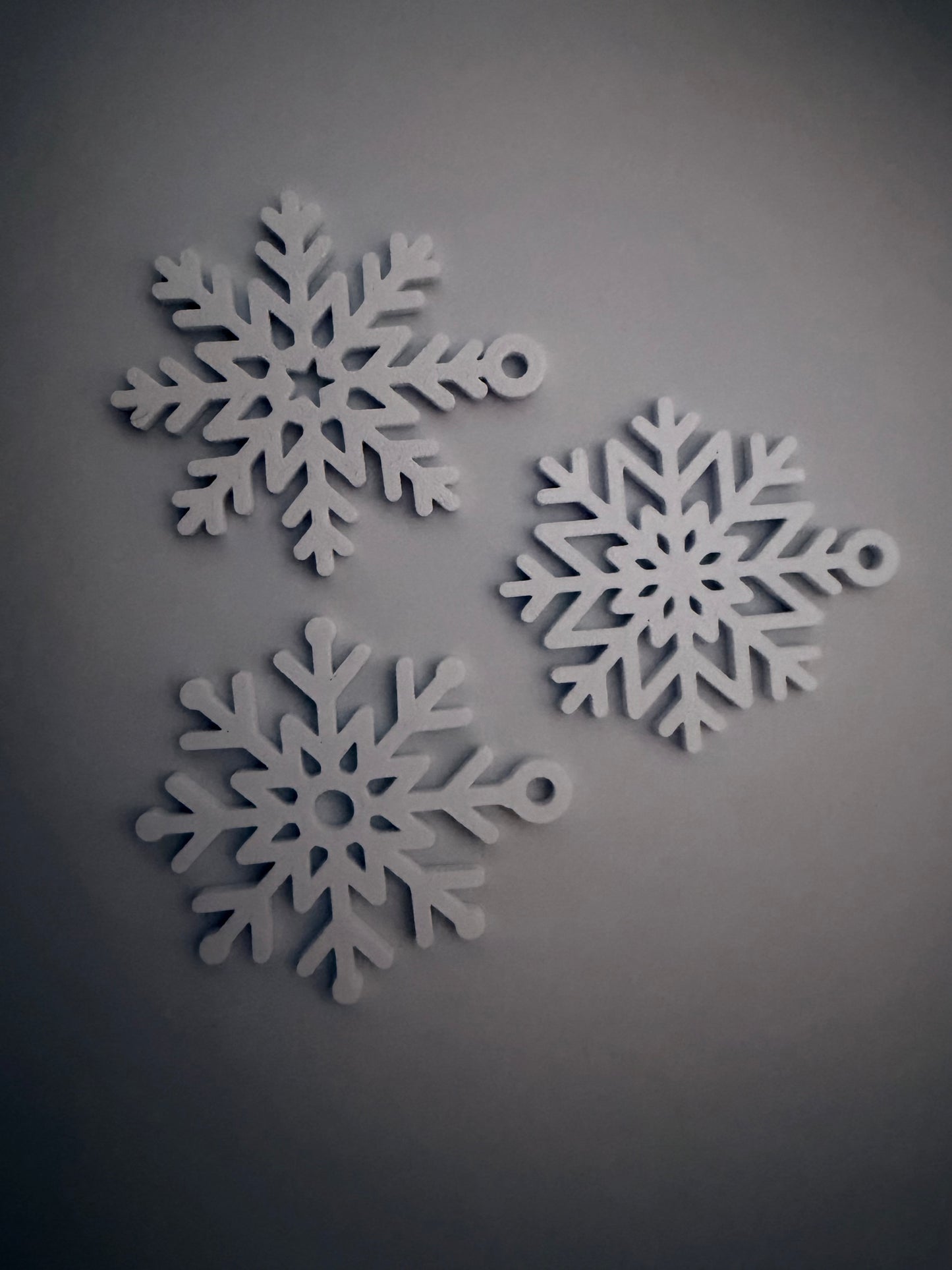 3D Printed Christmas Snowflake Silhouette Decorations