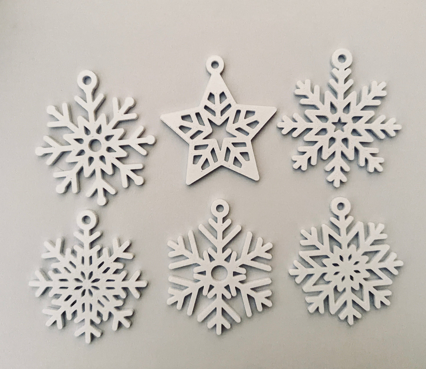 3D Printed Christmas Snowflake Silhouette Decorations