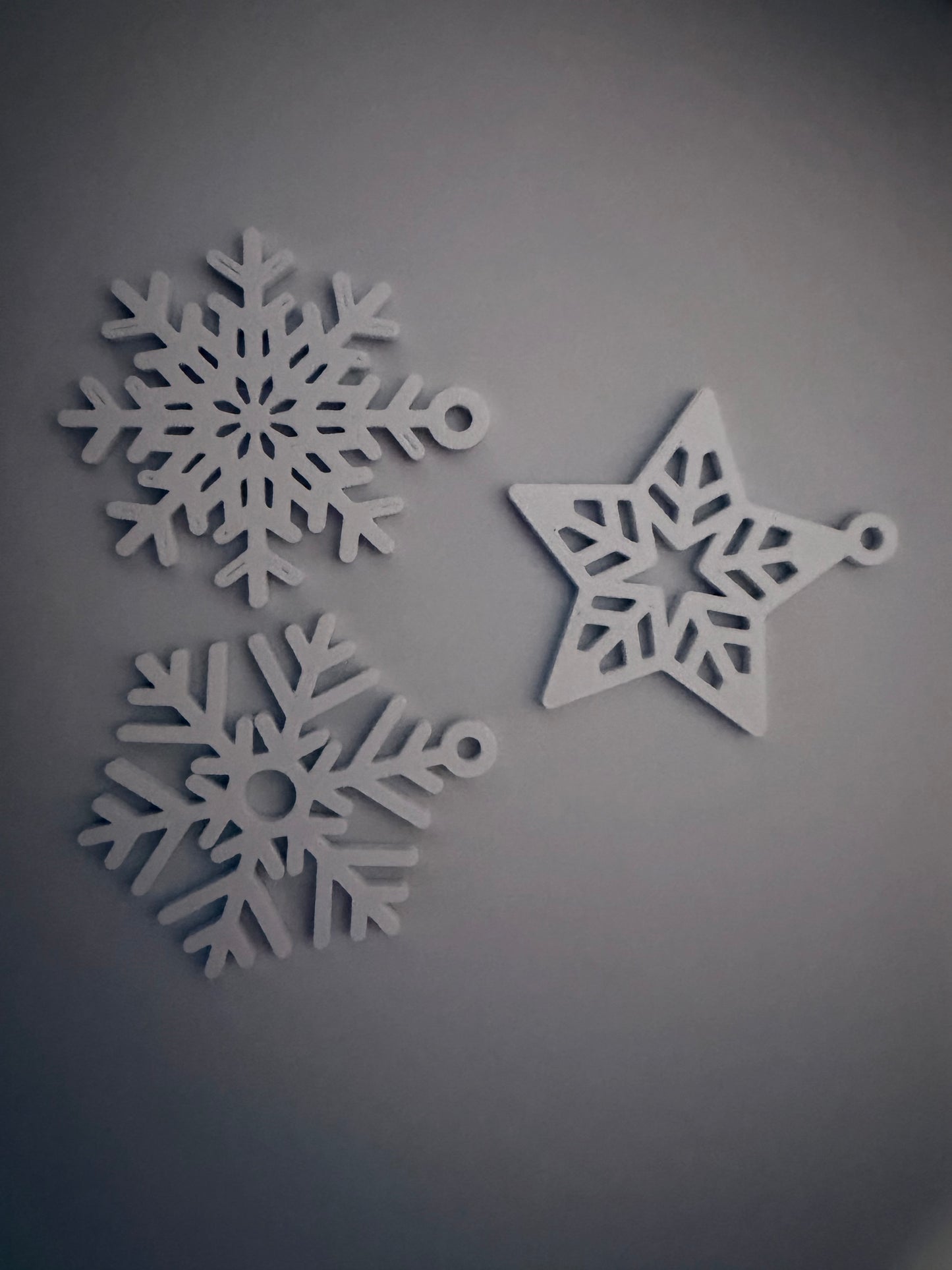 3D Printed Christmas Snowflake Silhouette Decorations